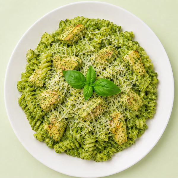 Fusilli Pasta With Pesto And Chicken
