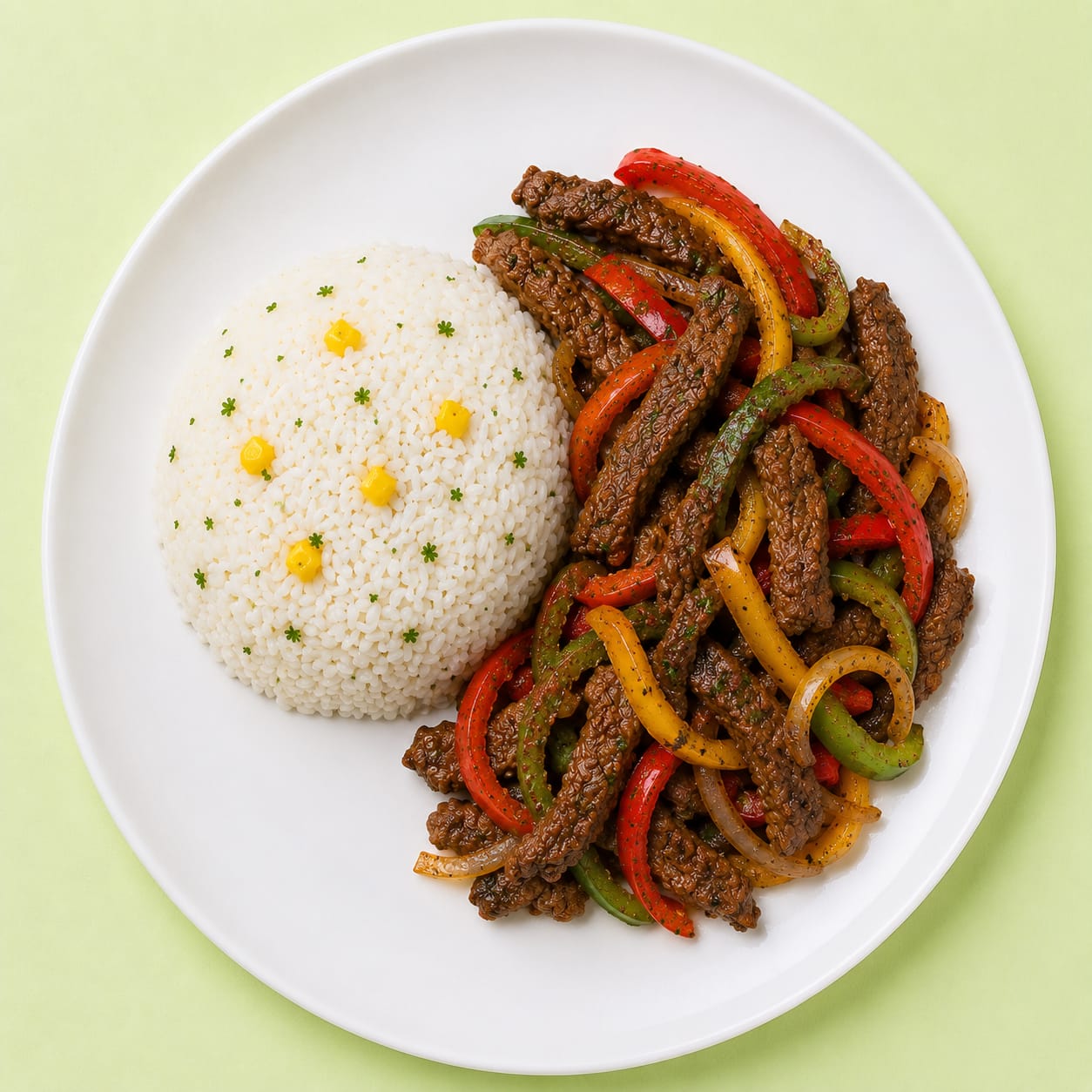 Beef Fajita With Rice