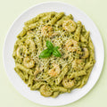 Shrimps With Pesto Sauce Pasta