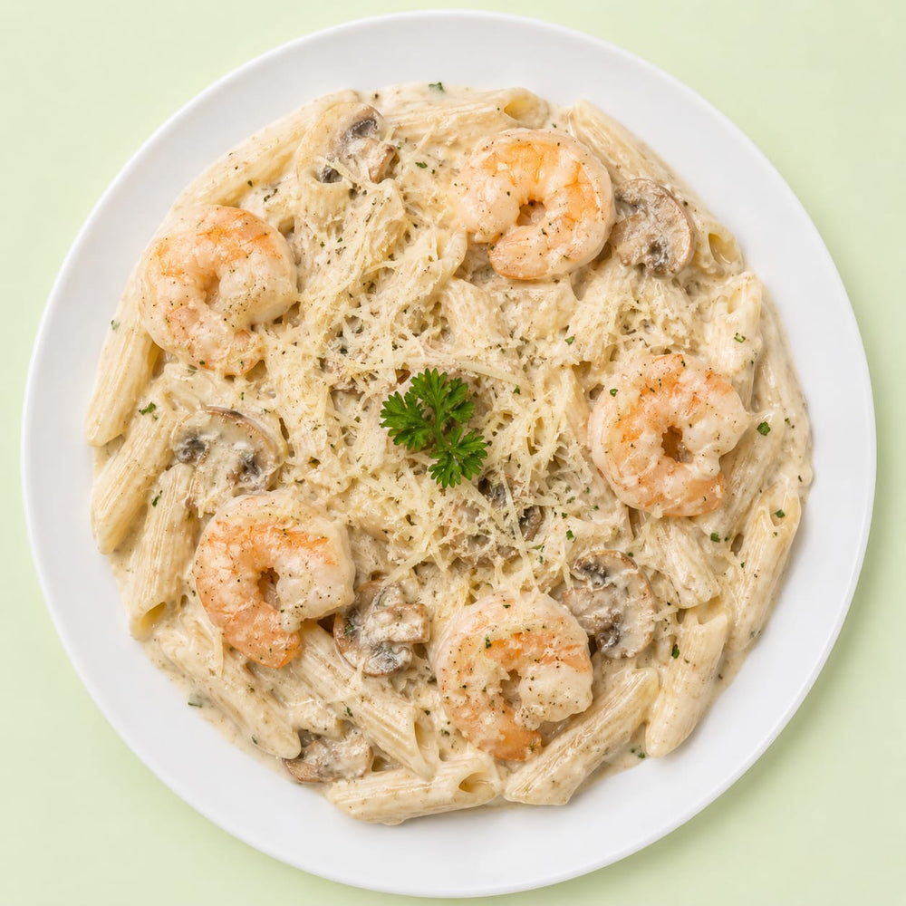 Shrimps White Sauce Pasta