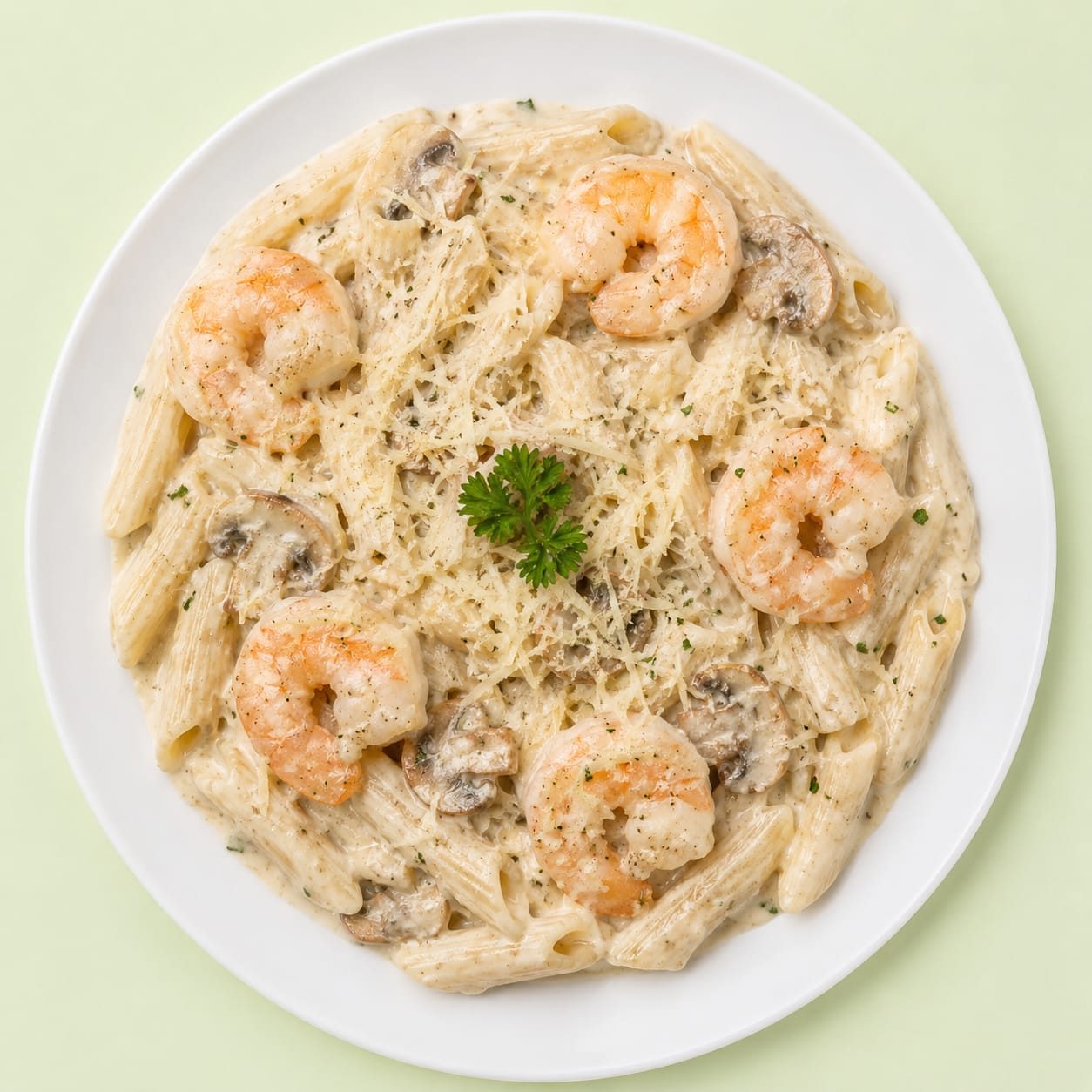 Shrimps White Sauce Pasta