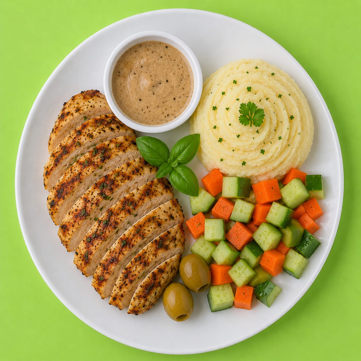 Grilled Chicken With Pepper Sauce