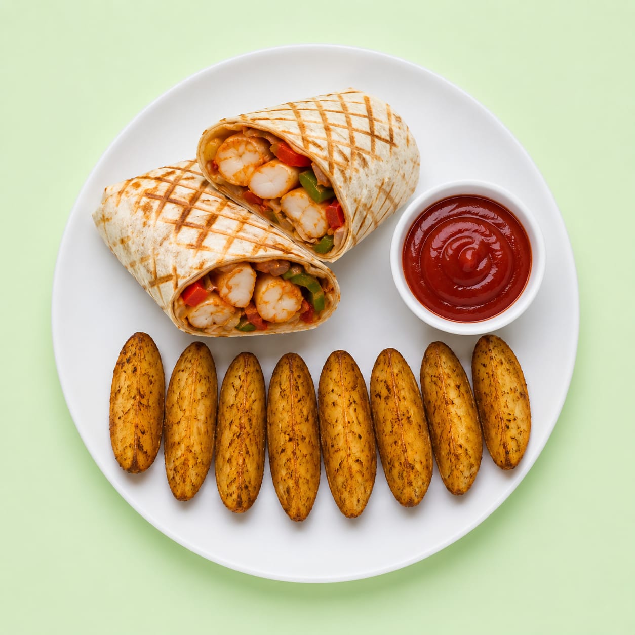 Shrimps Fajita Wrap