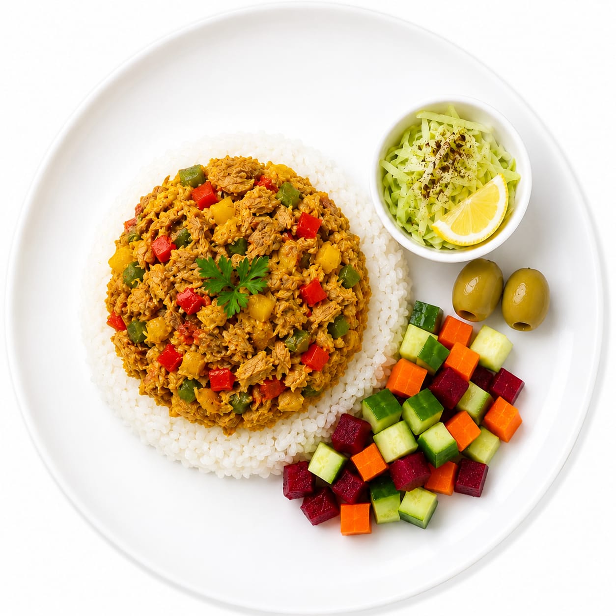 Chilli Tuna With White Rice