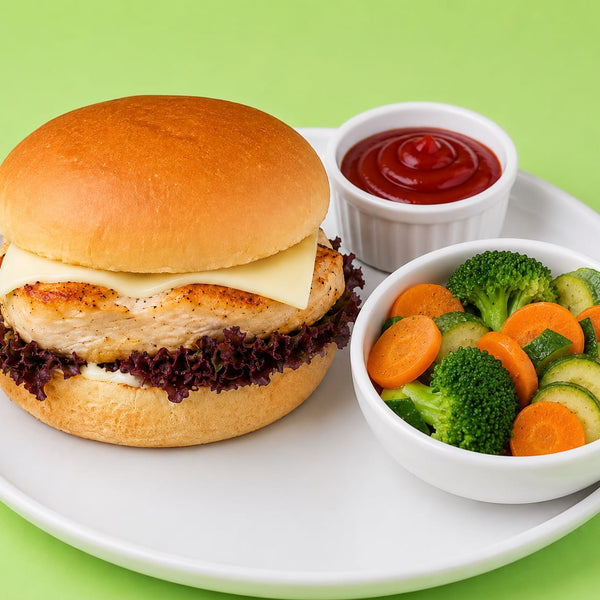 Chicken Burger Sidings Mix Steamed Vegetables