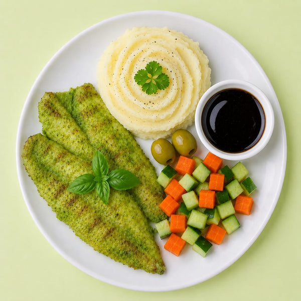 White Fish with Balsamic vinegar sauce, Siding Mashed Potato